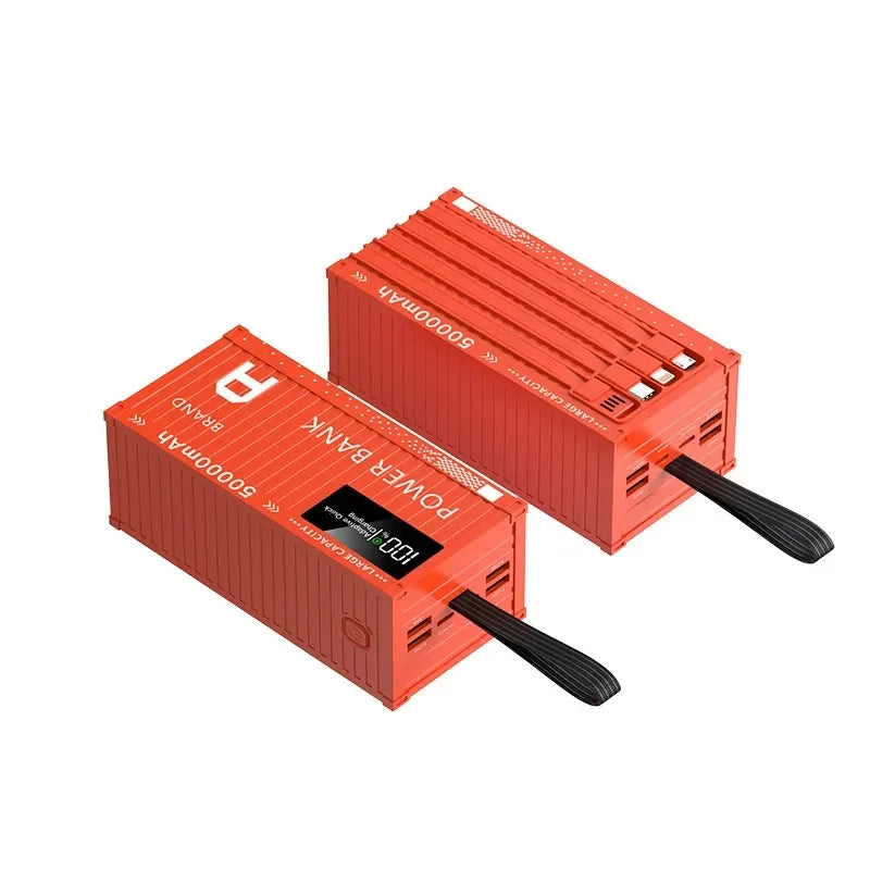 50000mAh PD22.5W Power Bank with Built-in Cables