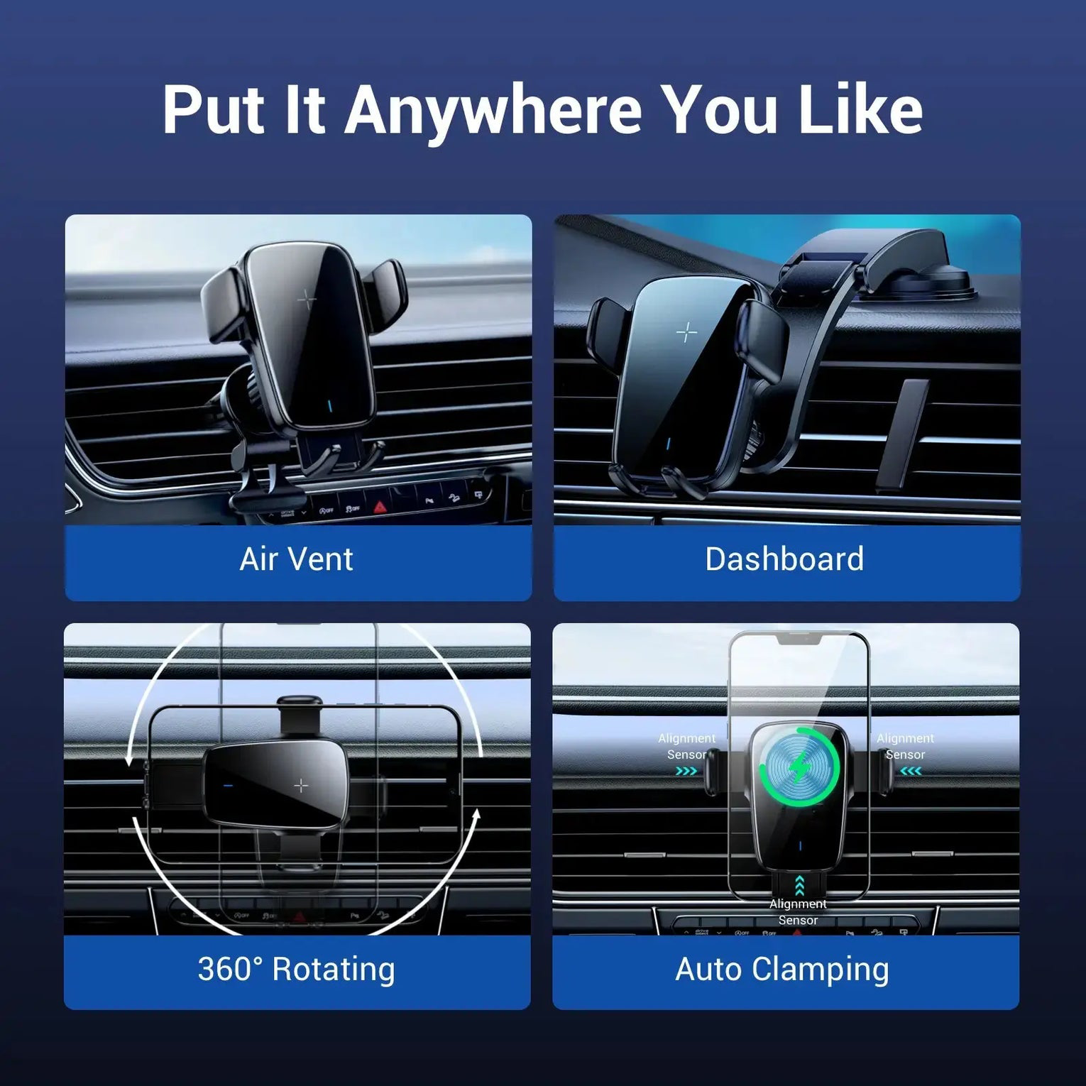 15W Wireless Car Charger & Mount