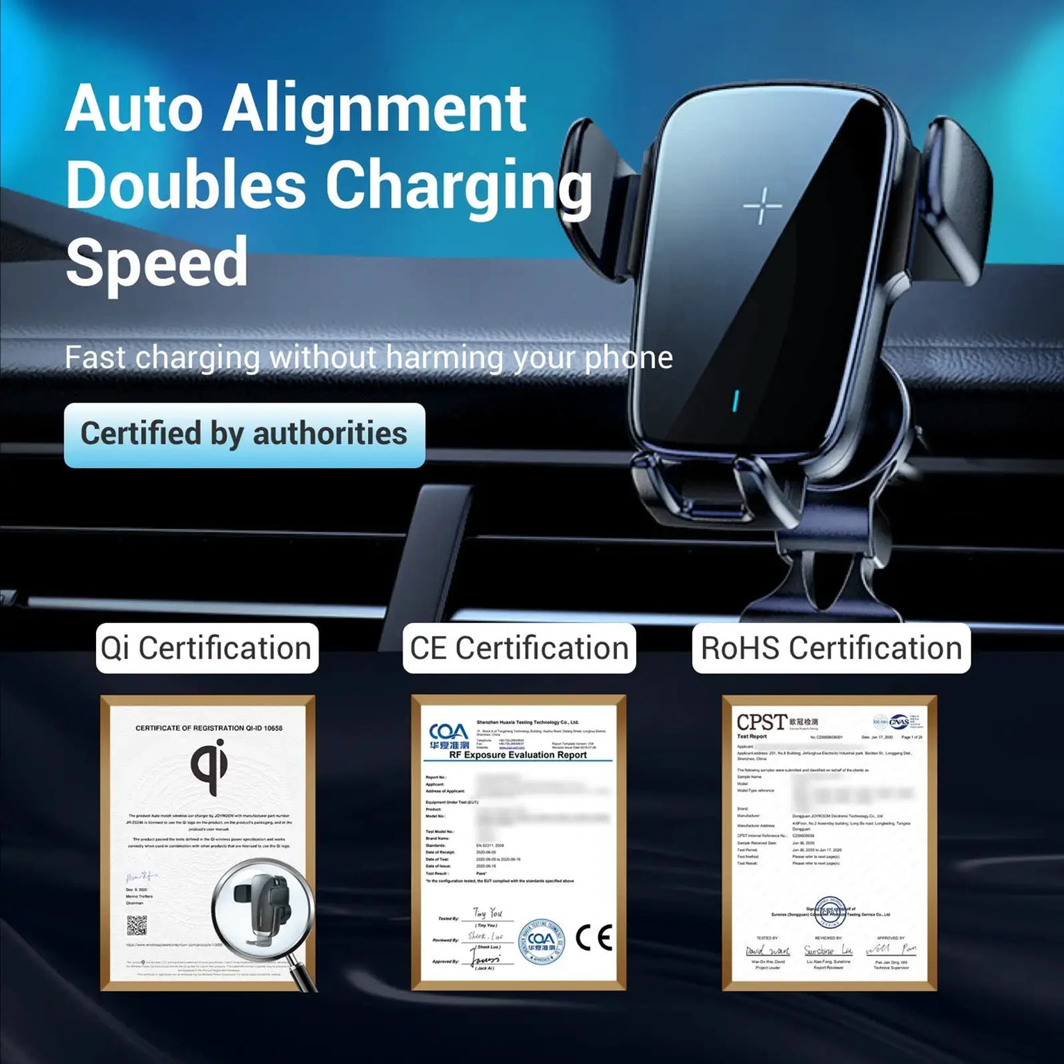 15W Wireless Car Charger & Mount