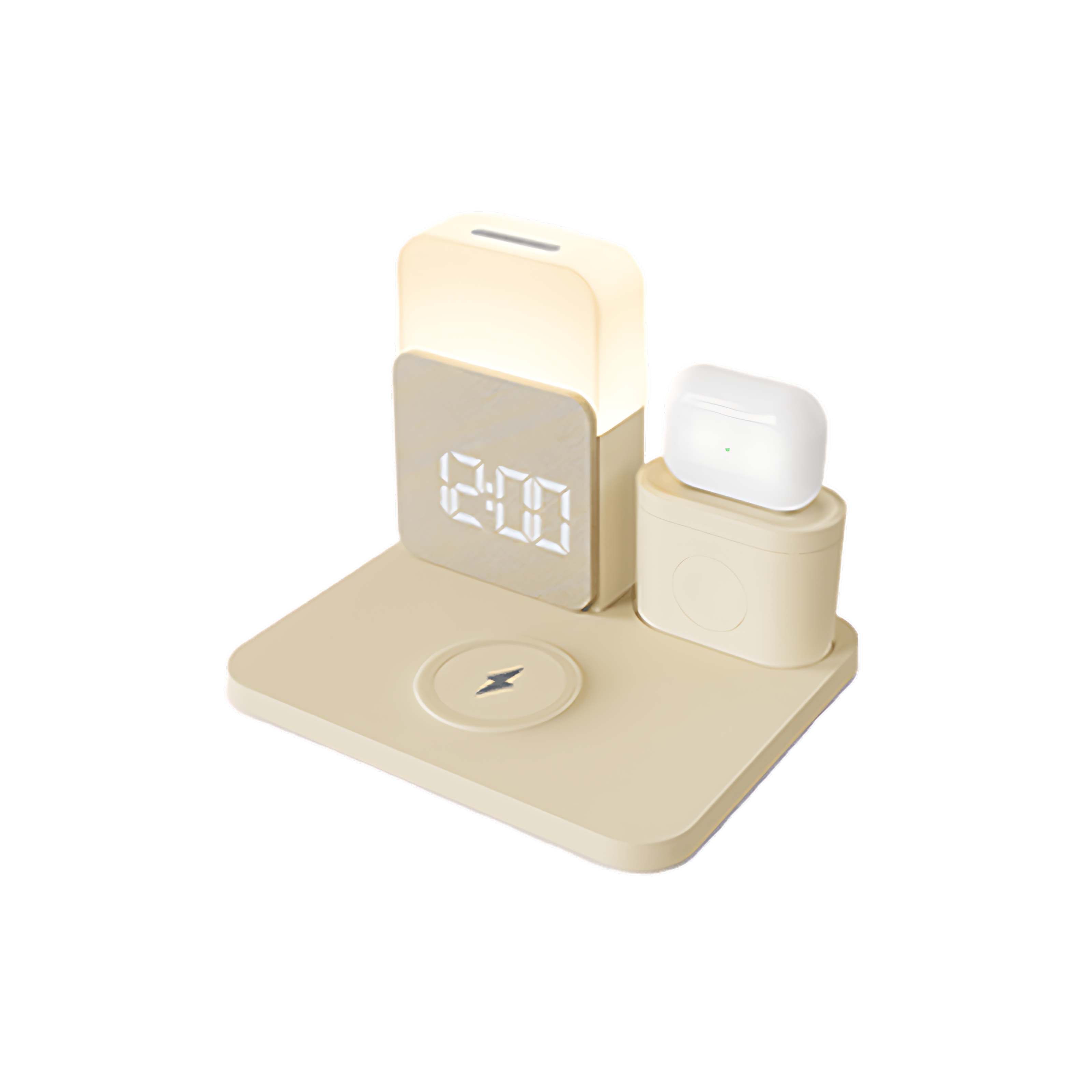 寝室に最適な6 in 1ワイヤレス充電目覚まし時計